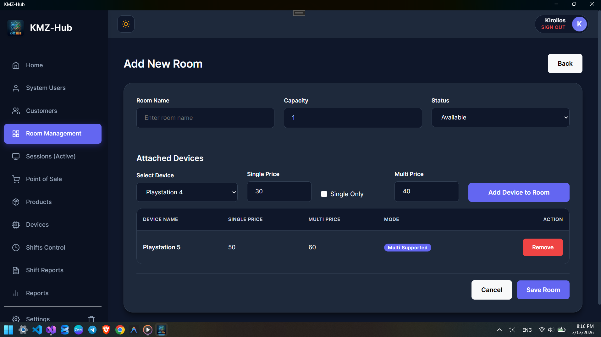 Create Room